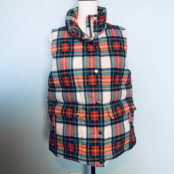 J. Crew Stewart Tartan Signature Puffer Vest - Picture 2 of 14